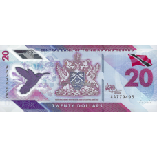 (594) ** PN63 Trinidad & Tobago 20 Dollars Year 2020 (Polymer)